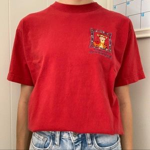 Vintage Disney Tigger Embroidered Red T-Shirt